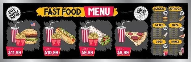 Najlepsze szablony menu retro diner, które przyciągną gości